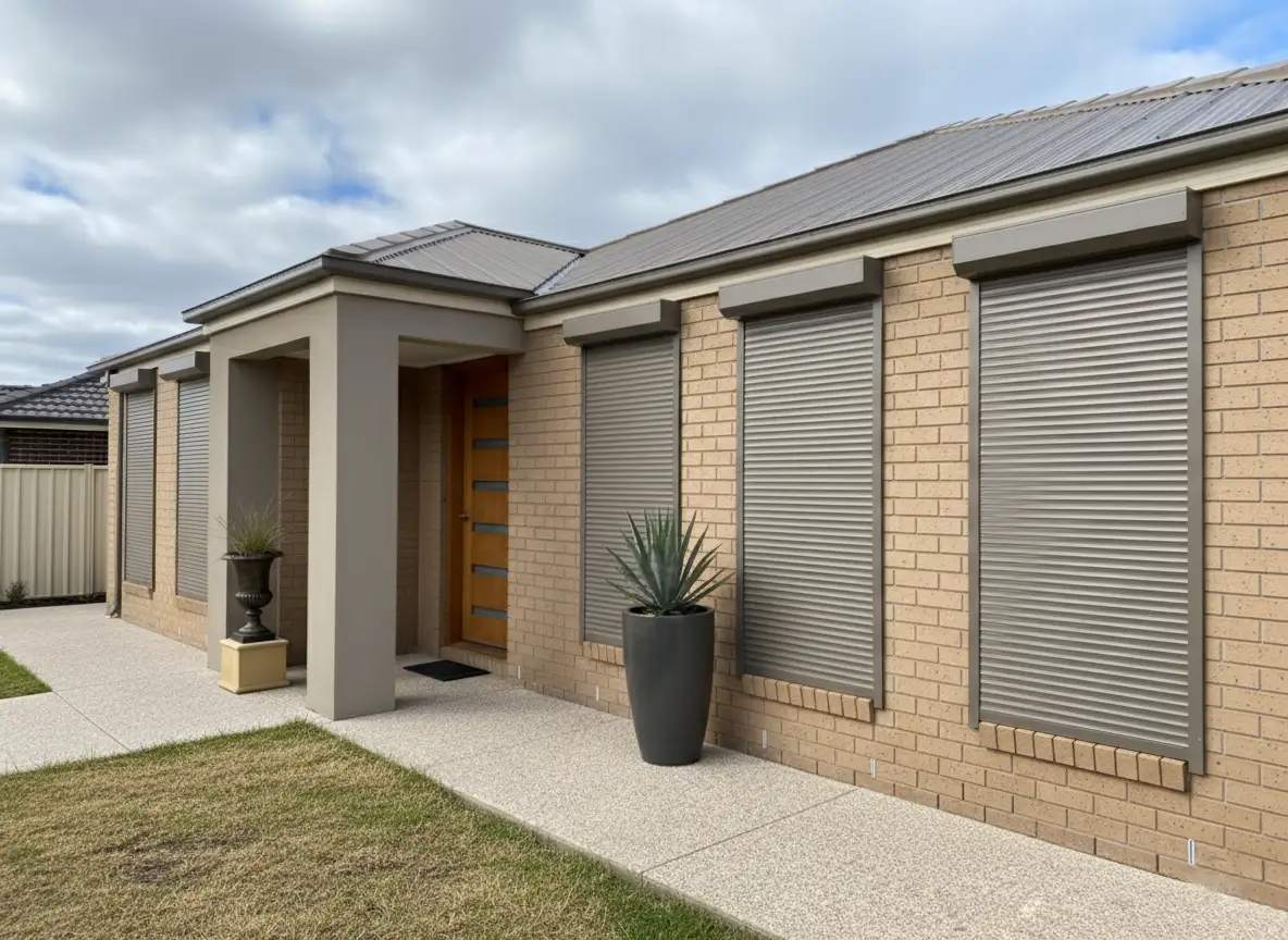 Premium insulated aluminium roller shutters installed on modern Canberra home providing security and temperature control